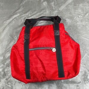 Vintage New York Company Duffle Bag Red 1996 Retro NYC Token 90s Pockets 17x15